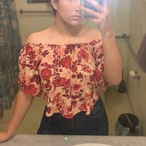 Cute dressy floral crop top
